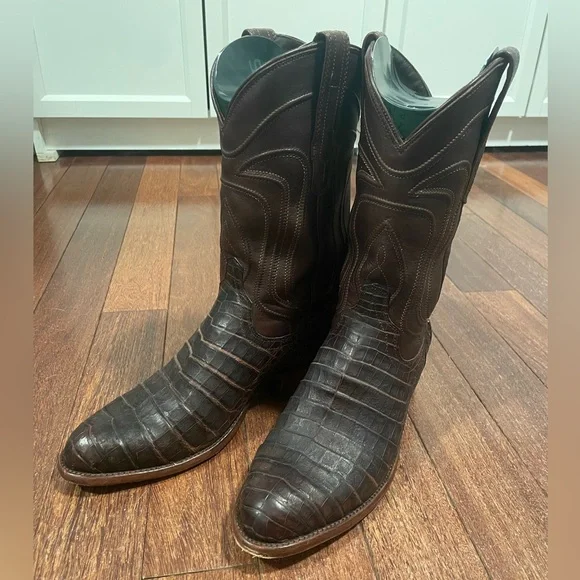 Tecovas Dillon Cowboy Boot - Mahogany Caiman